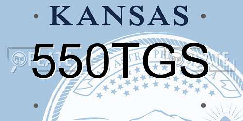 550TGS Kansas License Plate