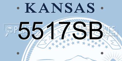 5517SB Kansas License Plate