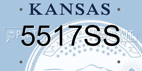 5517SS Kansas License Plate