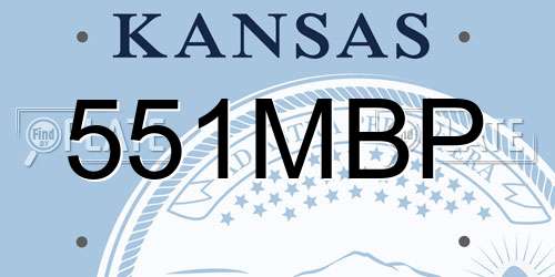 551MBP Kansas License Plate