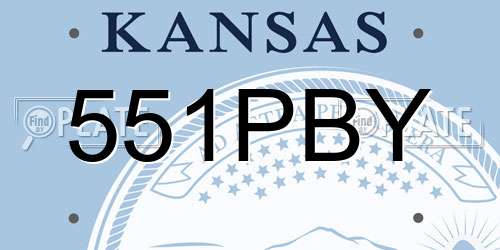 551PBY Kansas License Plate