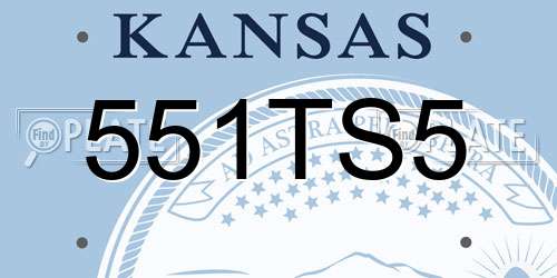 551TS5 Kansas License Plate