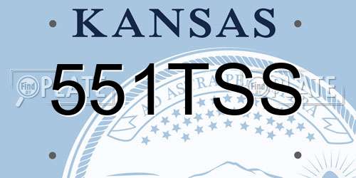 551TSS Kansas License Plate