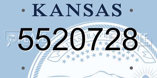 5520728 Kansas License Plate
