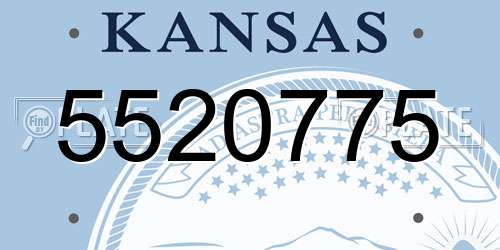 5520775 Kansas License Plate