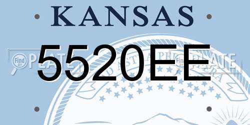 5520EE Kansas License Plate