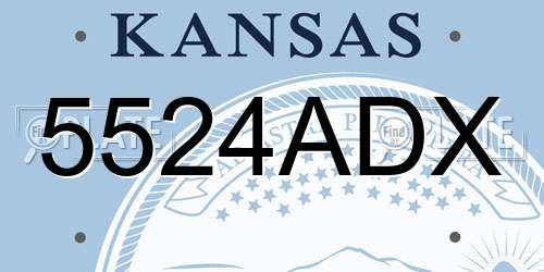 5524ADX Kansas License Plate