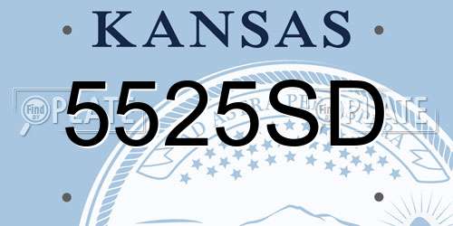 5525SD Kansas License Plate