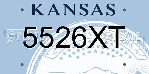 5526XT Kansas License Plate