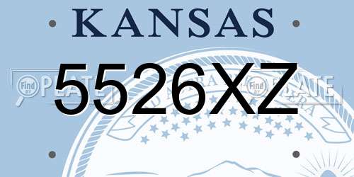 5526XZ Kansas License Plate