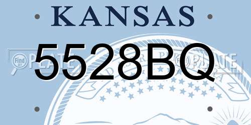 5528BQ Kansas License Plate