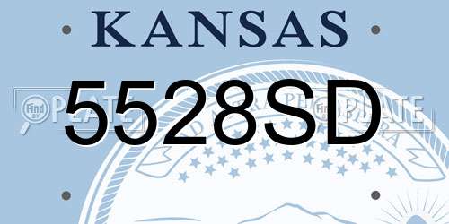 5528SD Kansas License Plate