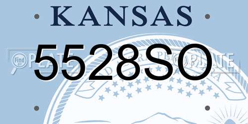 5528SO Kansas License Plate