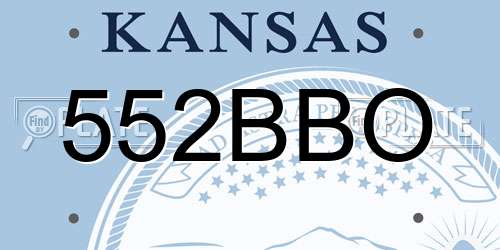 552BBO Kansas License Plate