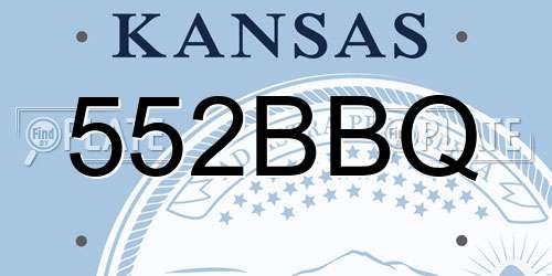 552BBQ Kansas License Plate