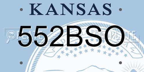 552BSO Kansas License Plate