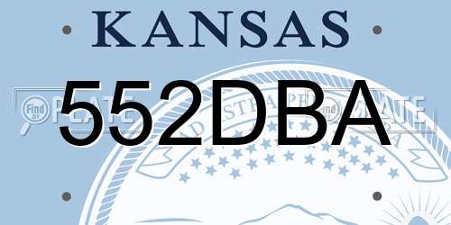 552DBA Kansas License Plate