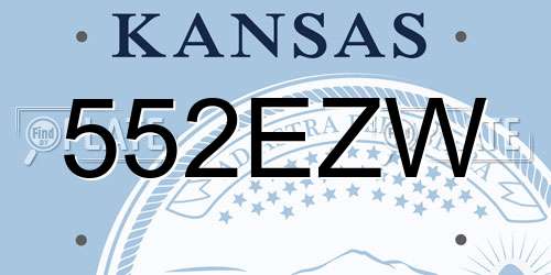 552EZW Kansas License Plate