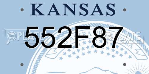 552F87 Kansas License Plate