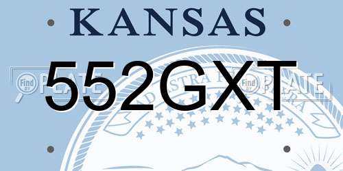 552GXT Kansas License Plate