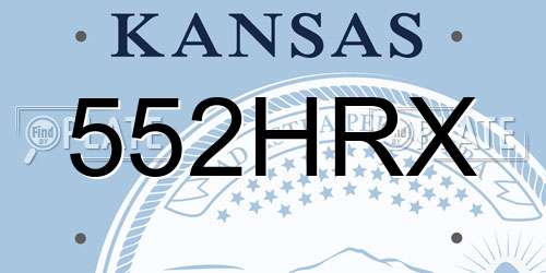 552HRX Kansas License Plate