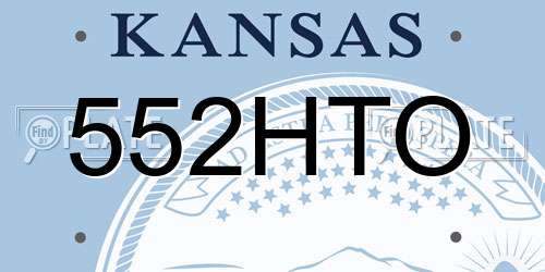 552HTO Kansas License Plate