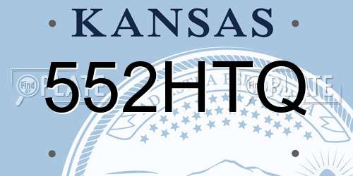 552HTQ Kansas License Plate