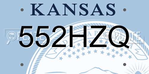 552HZQ Kansas License Plate