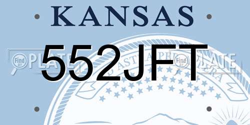 552JFT Kansas License Plate