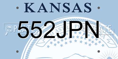 552JPN Kansas License Plate