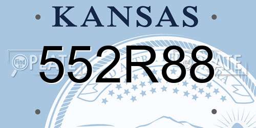 552R88 Kansas License Plate