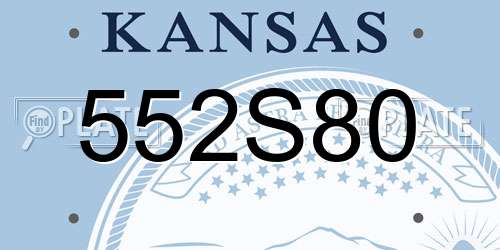 552S80 Kansas License Plate