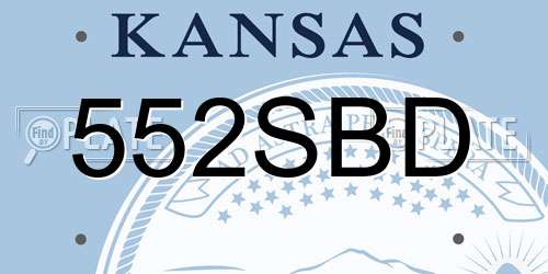 552SBD Kansas License Plate