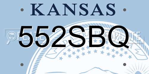552SBQ Kansas License Plate