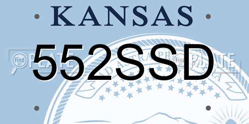 552SSD Kansas License Plate