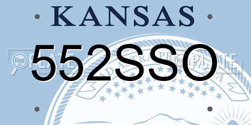 552SSO Kansas License Plate