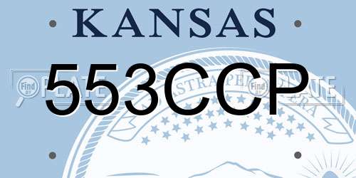 553CCP Kansas License Plate