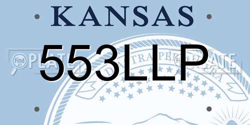 553LLP Kansas License Plate