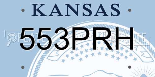 553PRH Kansas License Plate