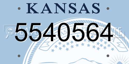 5540564 Kansas License Plate