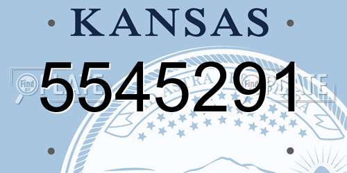 5545291 Kansas License Plate