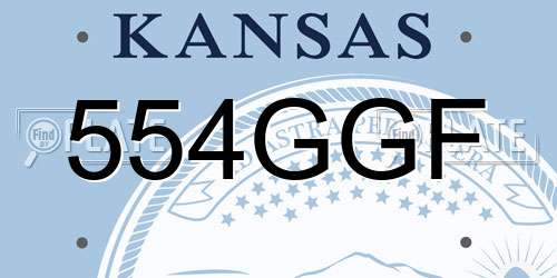 554GGF Kansas License Plate