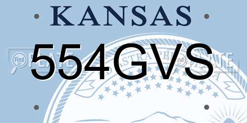 554GVS Kansas License Plate