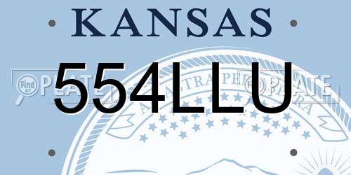 554LLU Kansas License Plate