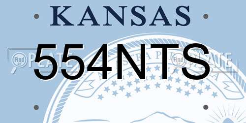 554NTS Kansas License Plate