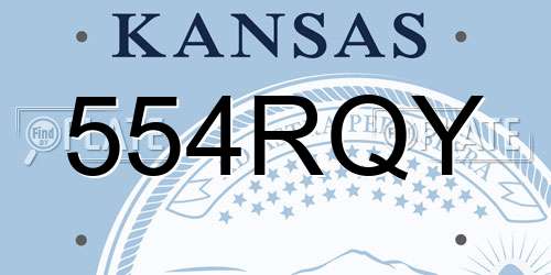 554RQY Kansas License Plate
