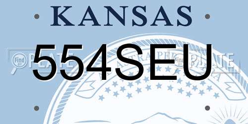 554SEU Kansas License Plate