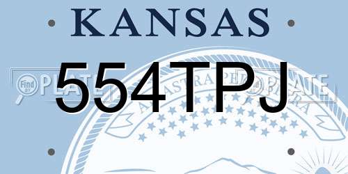 554TPJ Kansas License Plate