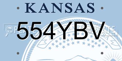 554YBV Kansas License Plate