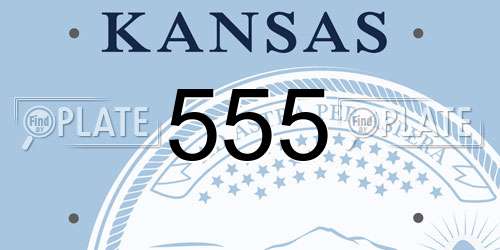 555 Kansas License Plate
